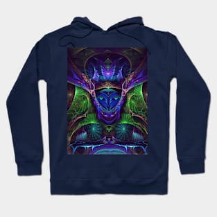 Fluorescent - Fractal Manipulation - Visionary Art - Manafold Art Hoodie